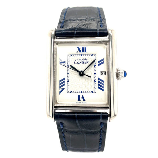 Cartier Must De Cartier Tank Sterling Silver W1014154 - Certified