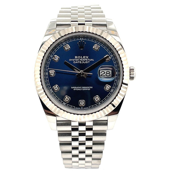 Rolex Datejust Diamond Blue Dial 126334 - Pre-Owned