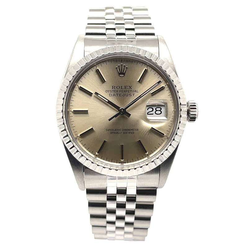 Rolex Datejust Engine Turned Bezel 16030 - Pre-Owned