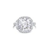 Rivière Platinum 7.03ct Old Mine Brilliant Cut Diamond Ring