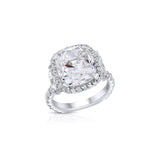 Rivière Platinum 7.03ct Old Mine Brilliant Cut Diamond Ring