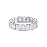 Rivière Platinum 4.62ctw Emerald-Cut Diamond Eternity Band