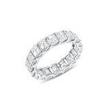 Rivière Platinum 4.62ctw Emerald-Cut Diamond Eternity Band