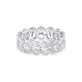 Platinum 7.37ctw 15 Oval-Shaped Diamond Band Ring, GIA Certified