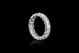 Rivière Platinum 4.62ctw Emerald-Cut Diamond Eternity Band