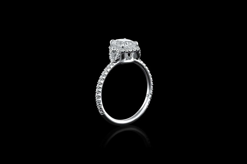 Rivière Platinum 1.20ct Cushion-Cut Diamond Ring, GIA Certified
