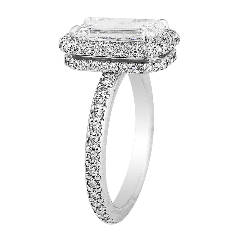 3ct Emerald Cut Diamond Ring