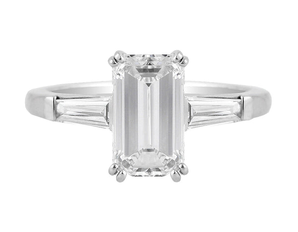 2ct Internally Flawless Emerald Cut Diamond Ring