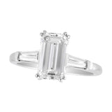 2ct Internally Flawless Emerald Cut Diamond Ring