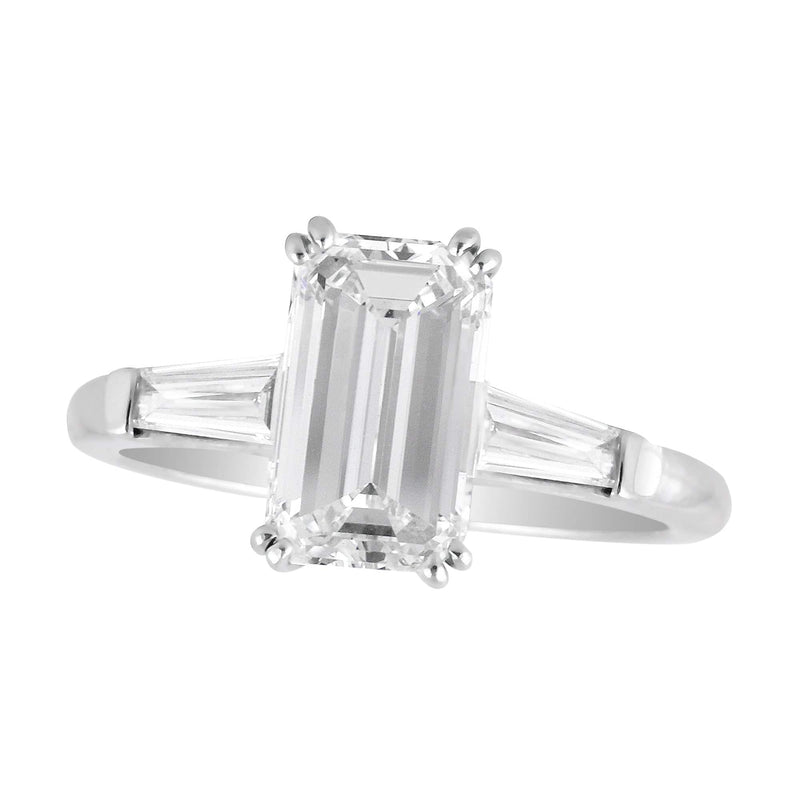 2ct Internally Flawless Emerald Cut Diamond Ring