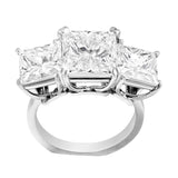 5ct Three Stone Princess Cut Diamond Ring, Riviera collection