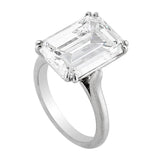 7ct Emerald Cut Diamond Platinum Ring