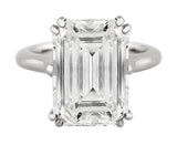 7ct Emerald Cut Diamond Platinum Ring