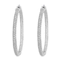 Round Diamond Hoop Earrings