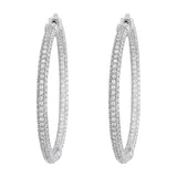 White Gold Diamond Hoop Earrings