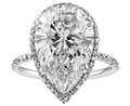 Rivière Platinum 6ct Pear Shape Diamond Ring
