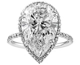 6ct Pear Shape Diamond Ring, Riviera collection