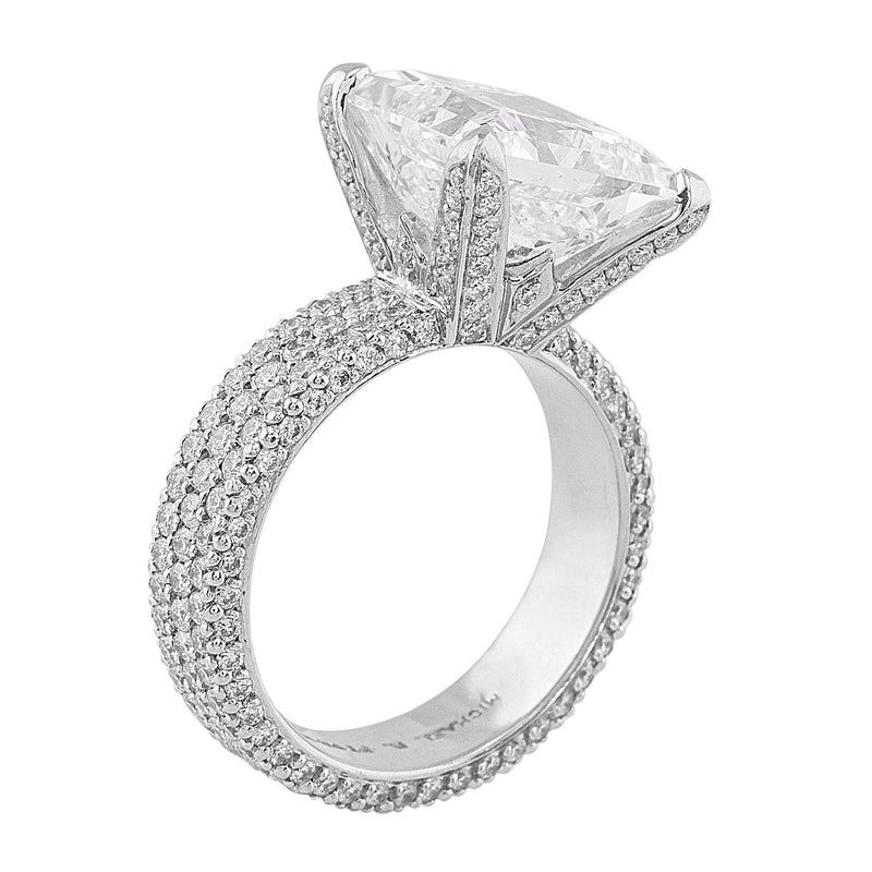 Platinum 7ct Princess Cut Diamond Ring