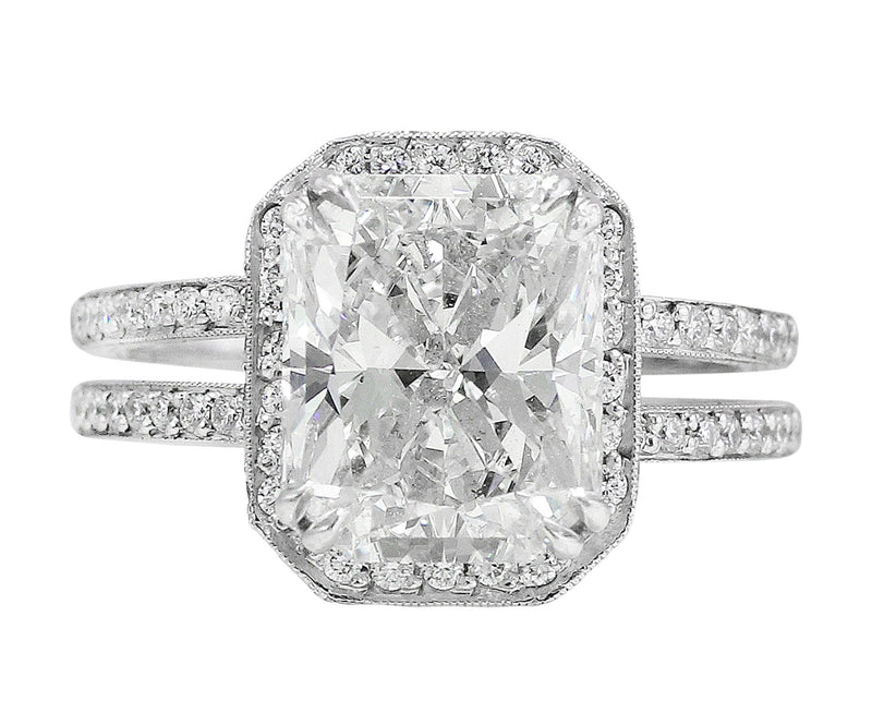 4ct Internally Flawless Radiant Cut Diamond Ring