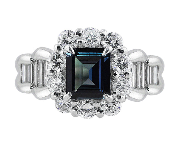 Alexandrite Platinum Ring, AGL-certified