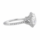 GIA-certified 4ct Round Diamond Ring