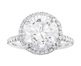 GIA-certified 4ct Round Diamond Ring