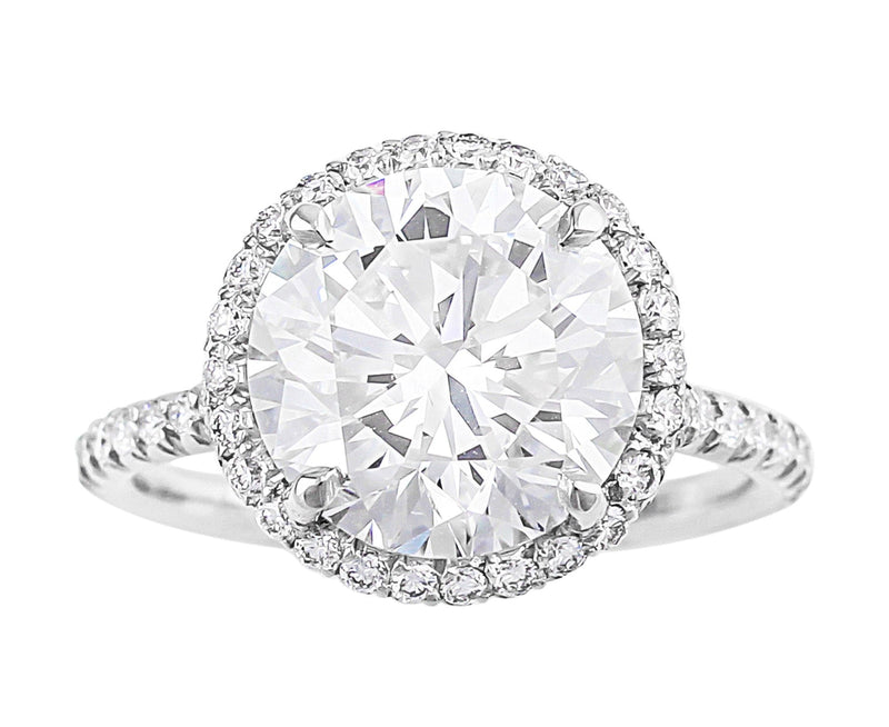 GIA-certified 4ct Round Diamond Ring