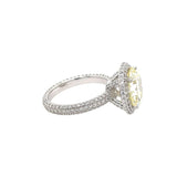 18k White Gold 5.01ct Round Brilliant Cut Diamond Ring, GIA Certified