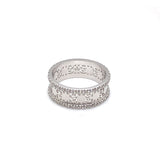 Gucci 18k White Gold Diamond Icon Ring - Estate