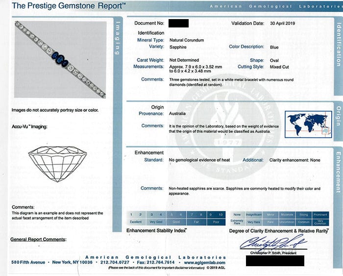 Sapphire AGL Certificate
