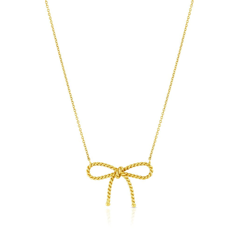 Tiffany & Co. 18K Yellow Gold Bow Necklace - Estate
