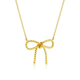 Tiffany & Co. 18K Yellow Gold Bow Necklace - Estate