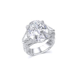 Rivière Platinum 13.96ct Oval Diamond Ring, GIA Certified