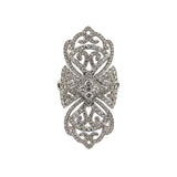 18K White Gold Diamond Lace Ring