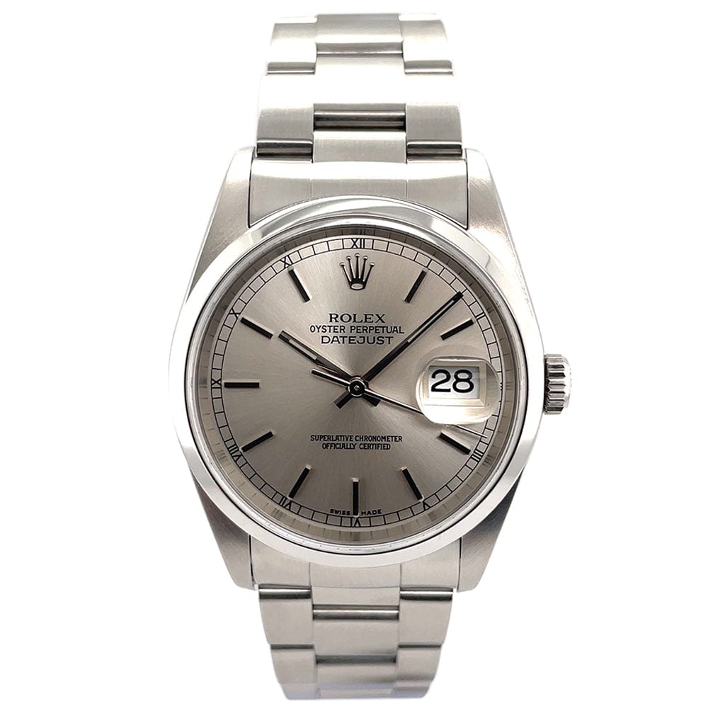 Rolex Datejust 36 16200 Silver Dial - Pre-Owned – CJ Charles Jewelers