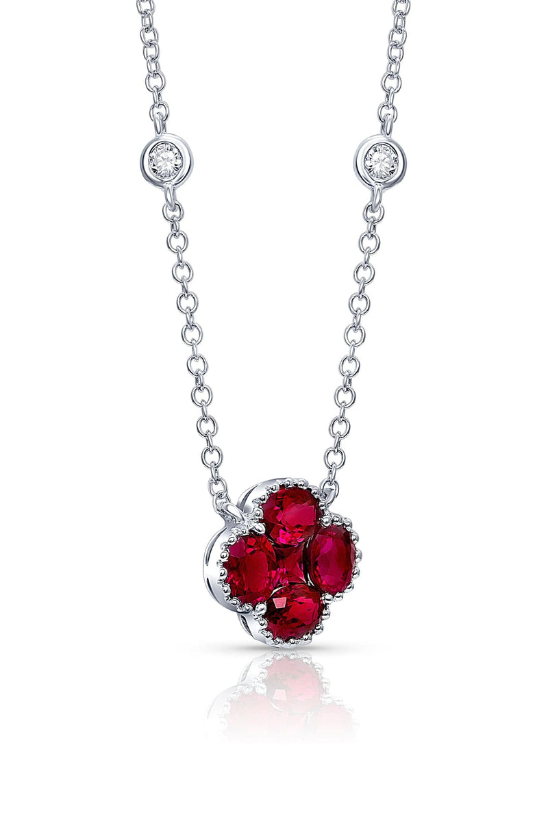 Ruby Quatrefoil Necklace