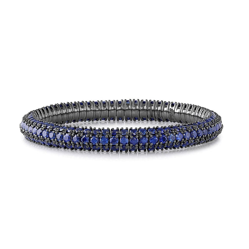 18KT White Gold Black Rhodium Mattia Cielo Sapphire Bracelet