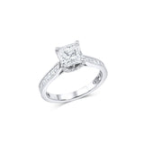 Platinum 1.43ct Radiant Cut Diamond Ring, GIA Certified