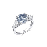 Rivière Platinum 2.72ct Fancy Grey-Blue Diamond Ring, GIA Certified