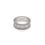 Gucci 18k White Gold Diamond Icon Ring - Estate