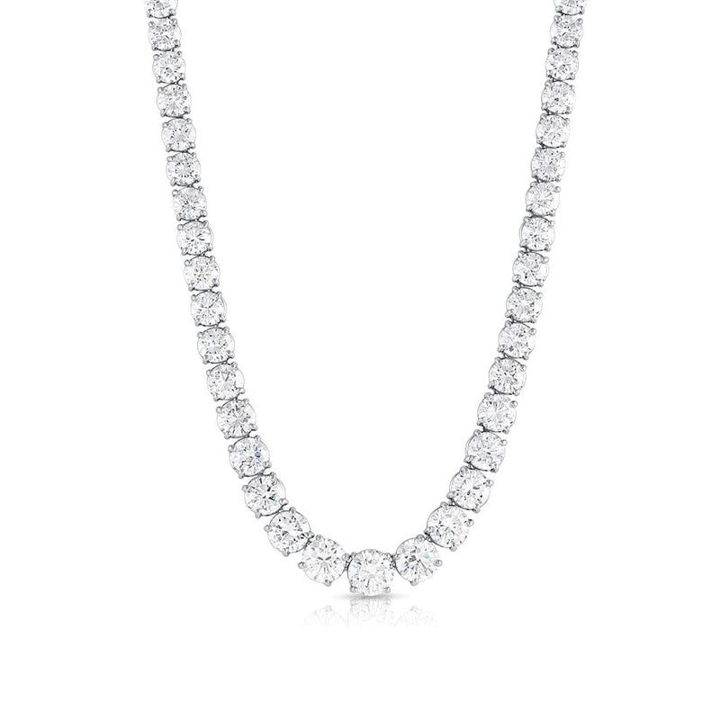 Rivière Platinum 23.03ctw Diamond Graduated Necklace, GIA Certified
