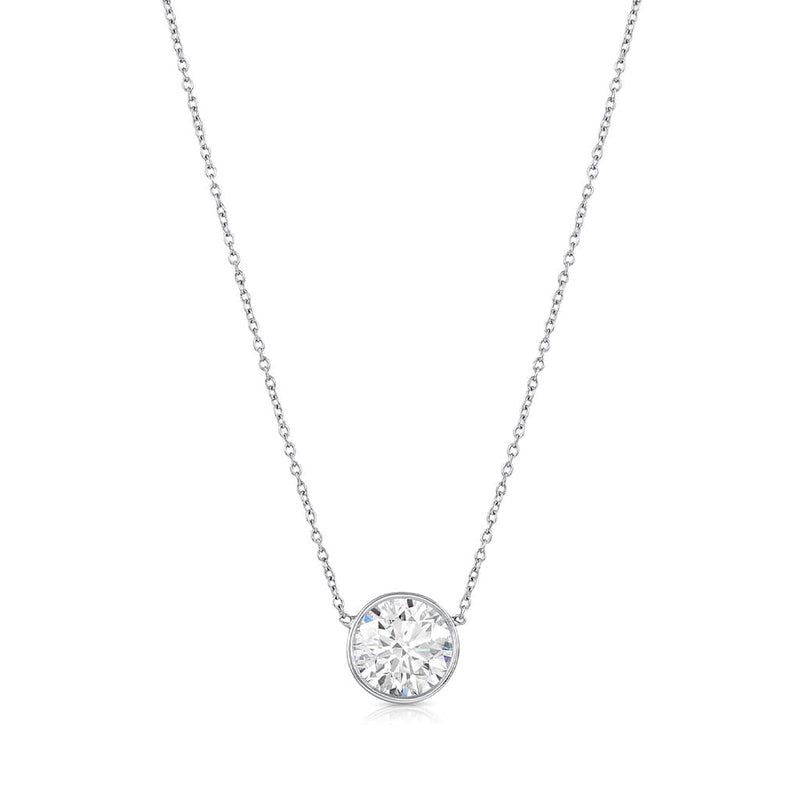 Rivière Platinum 1.50ct Diamond Solitaire Necklace, GIA Certified F Color