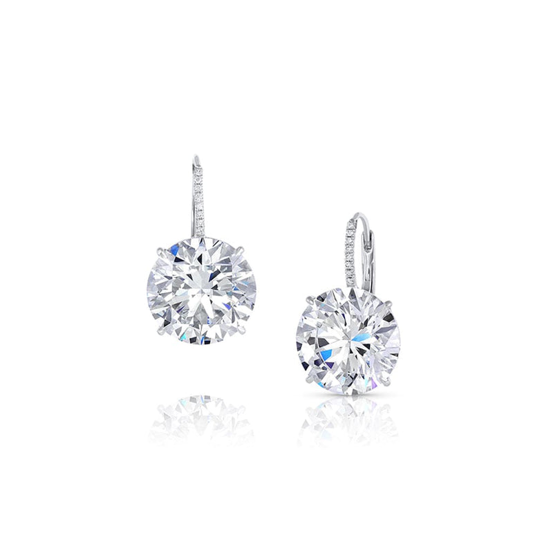 Platinum 21ct Diamond Earrings, GIA Certified