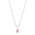 Rivière Platinum 1ct Fancy Light Purplish Pink Necklace
