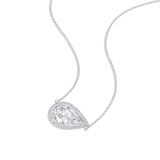 Rivière Platinum Pear-Shaped 4.53ct Diamond Halo Pendant Necklace