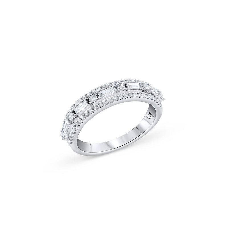 18K White Gold Diamond 0.55ctw Halfway Band