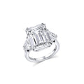 Platinum 11.92ct Center Emerald Cut Diamond Ring