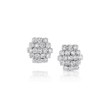 Estate 18k White Gold 6.10ctw Diamond Earrings, Gubelin Certified