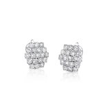 Estate 18k White Gold 6.10ctw Diamond Earrings, Gubelin Certified