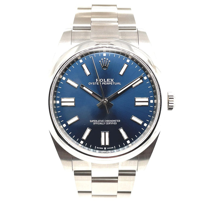 Rolex Oyster Perpetual 41mm 124300 Bright Blue Dial - Pre-Owned